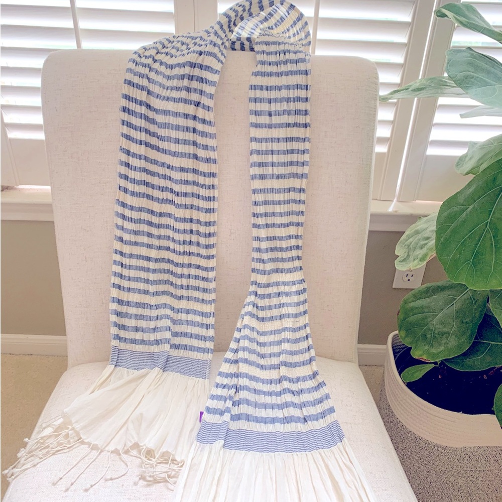 SEVYA Handmade 100% Cotton Stripes Scarf